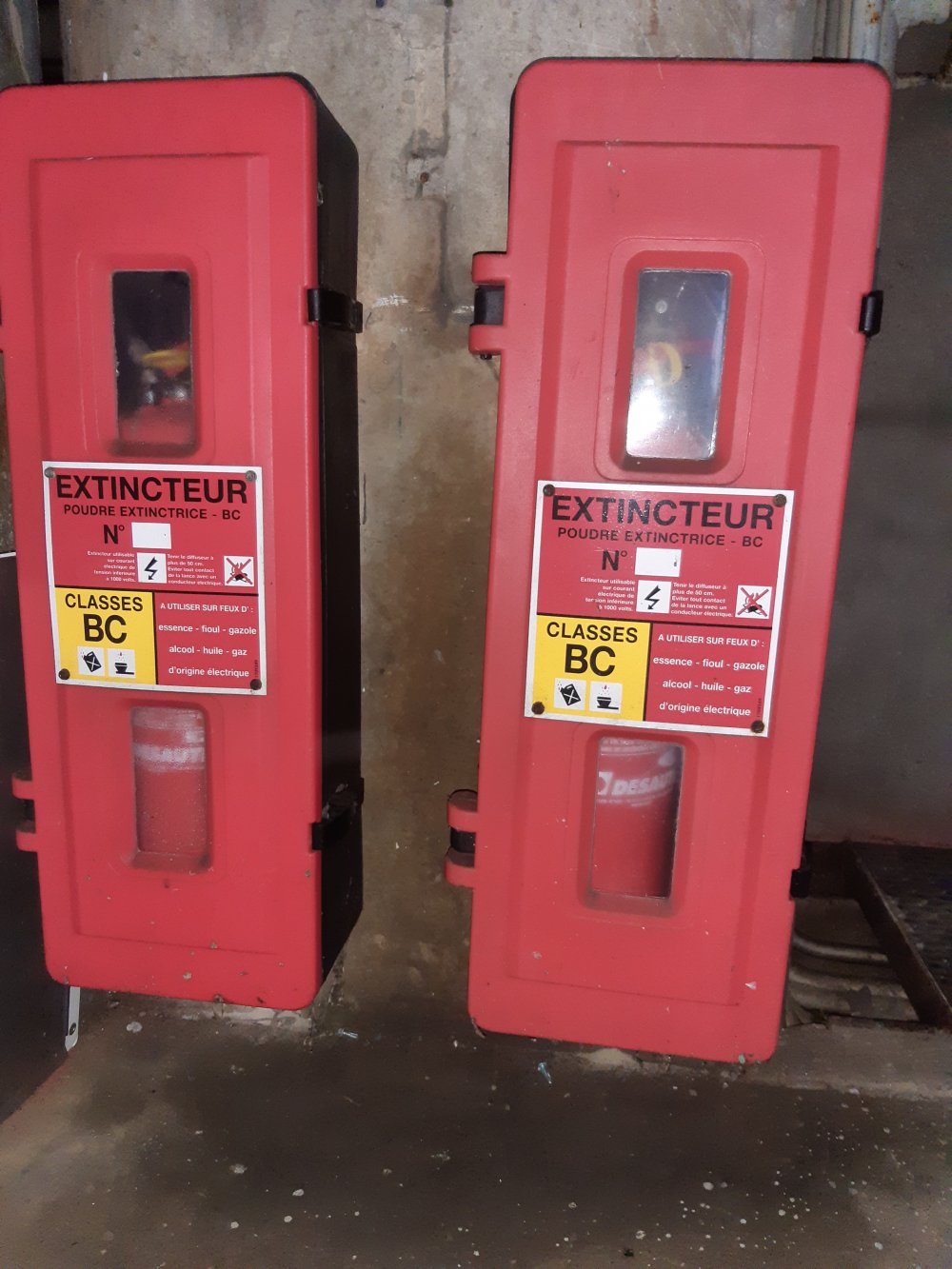 boites à extincteur