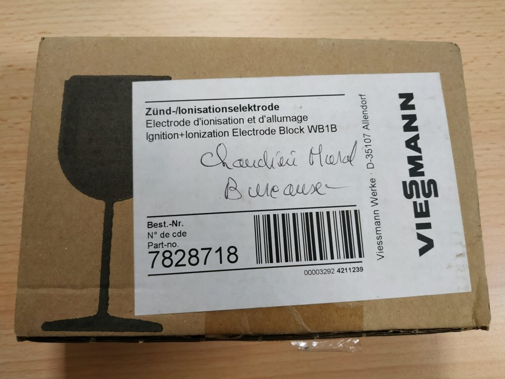 Electrode d'ionisation et d'allumage Block WB 1B Viessmann