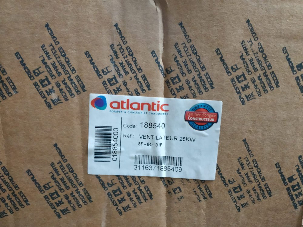 Ventilateur 28kW Atlantic